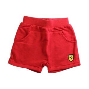 Ferrari Scuderia Infant Fleece Children Red Shorts sz 3-6 M MSRP $83